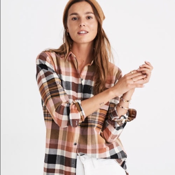 Madewell Tops - Madewell Ex-Boyfriend Seconda Plaid Flannel